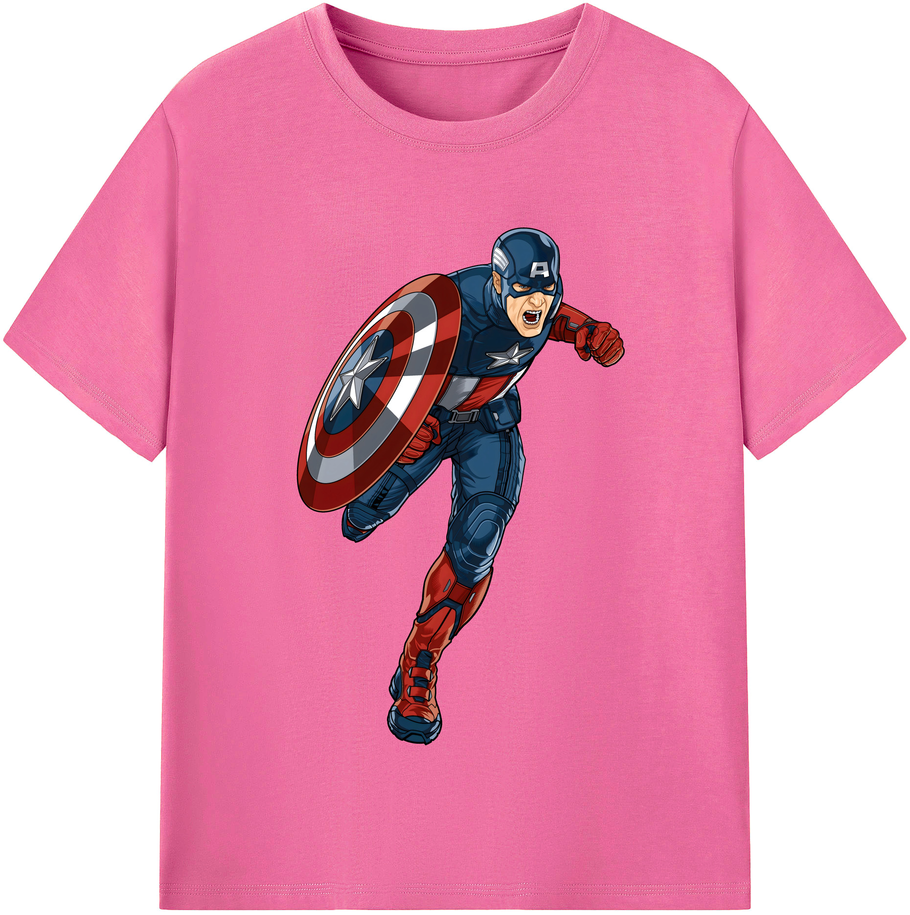 （画像用） アベンジャーズ The Avengers レディースカジュアルプリントTシャツ（綿100％）
